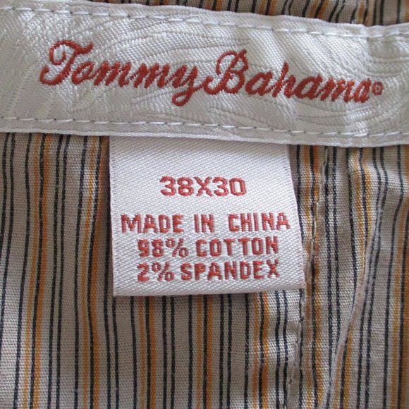 Tommy Bahama Mens Tan Cotton Stretch Poplin Pant Slack - Size 38W x 29L* - Picture 5 of 5